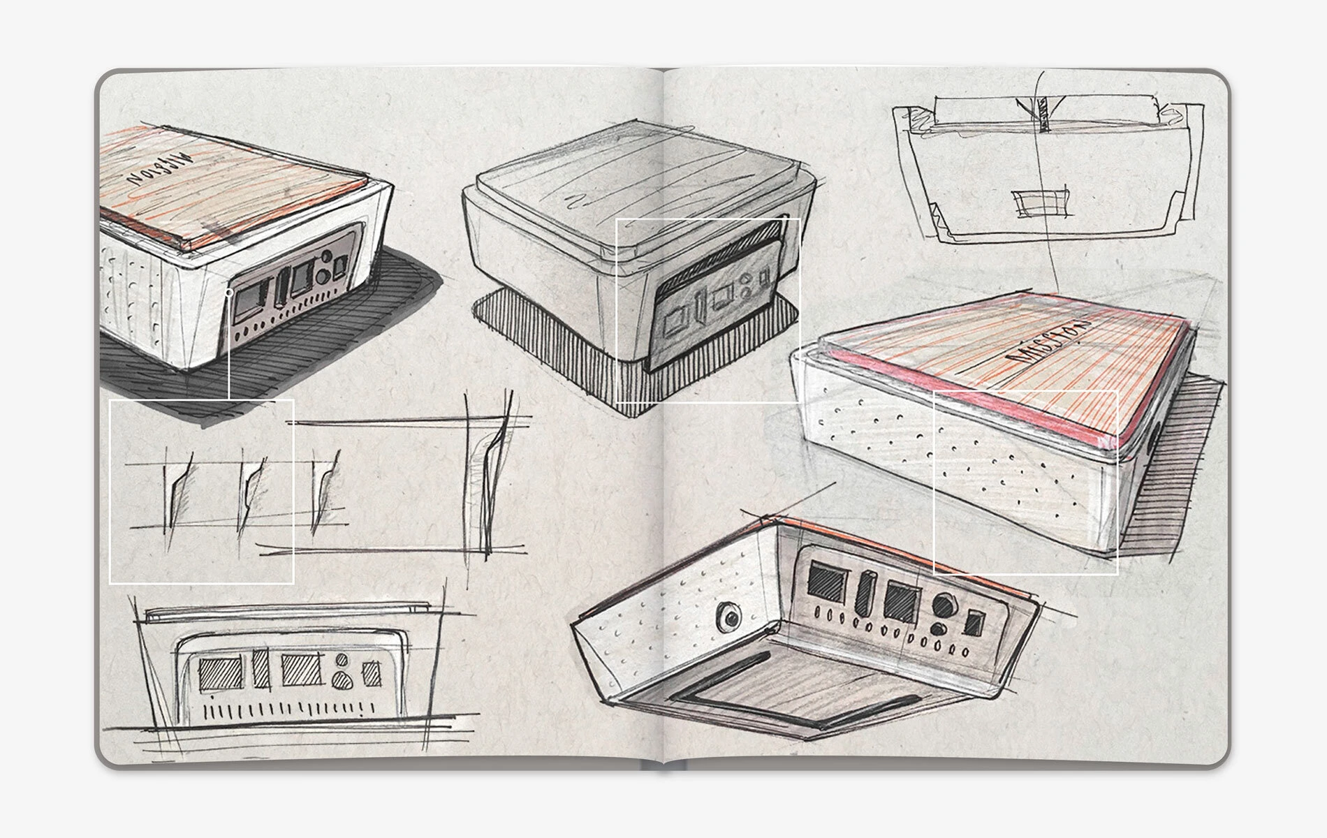 Mission Mini consumer electronics industrial design, detail view 5