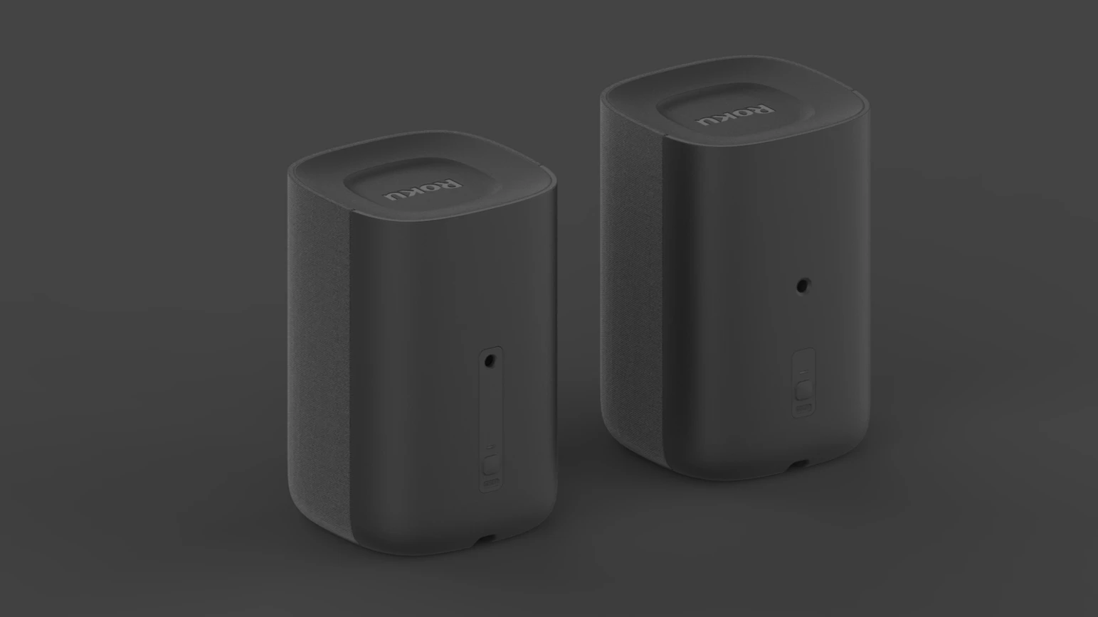 ROKU Wireless Speakers consumer audio industrial design, detail view 4