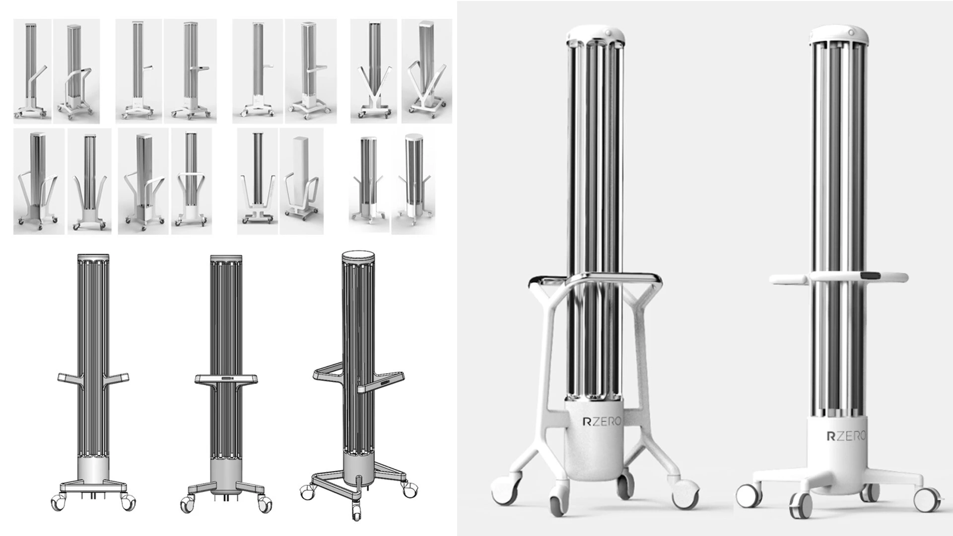 R-ZERO Arc healthcare tech industrial design, detail view 15